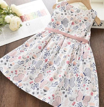 Load image into Gallery viewer, Floral bow waist tea dress