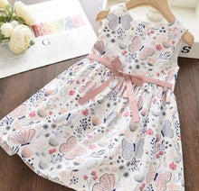 Load image into Gallery viewer, Floral bow waist tea dress