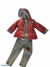 Load image into Gallery viewer, Four Piece Cherry Red and Grey set