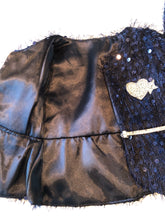 Load image into Gallery viewer, Elegant navy set with stunning coat, sequin detail top and trousers with belt