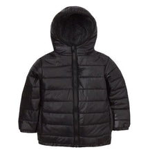 Load image into Gallery viewer, Black Quilted  Jacket with Sherpa Fleece lined hood
