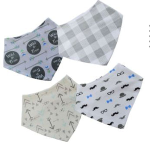 Set of 4 Boys Bandana Bibs