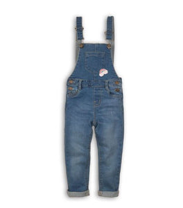 Denim Dungarees with Rainbow Embellishment