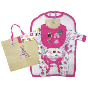 Baby Girls Bright 6 Piece Net Bag Gift Set