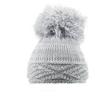 Load image into Gallery viewer, Was £6.00 Now £5.00  - Bobble hat with Diamond in white or grey age 0-12 months
