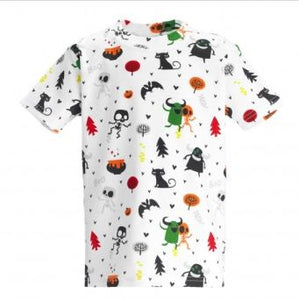 White Halloween print T-Shirt