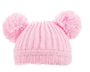 Soft Double Pom Pom Hats (12-24 Month)