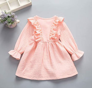 Pale Pink Frill Shoulder Dress