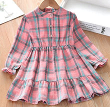 Load image into Gallery viewer, Pink Plaid Shirt Dress
