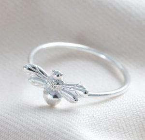 Sterling Silver Bee Ring Small/Medium