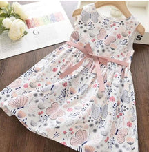 Load image into Gallery viewer, Floral bow waist tea dress
