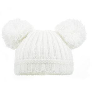 Soft Double Pom Pom Hats (12-24 Month)