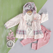 Load image into Gallery viewer, Three piece rain jacket, trouser and long sleeved T-shirt set
