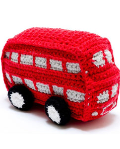 Red Crocheted Bus Rattle